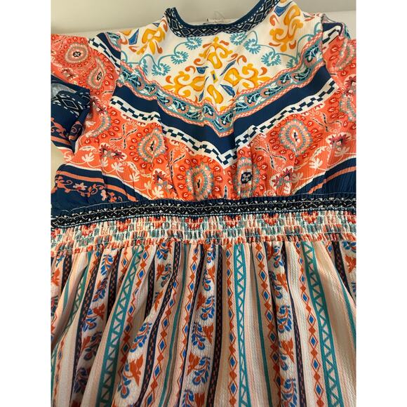 Flying Tomato Colorful Boho V-Neck Maxi Dress. 
Size Large - Picture 4 of 10